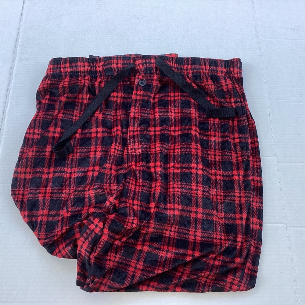 George men pleaded pajamas black/red size L 36-38
